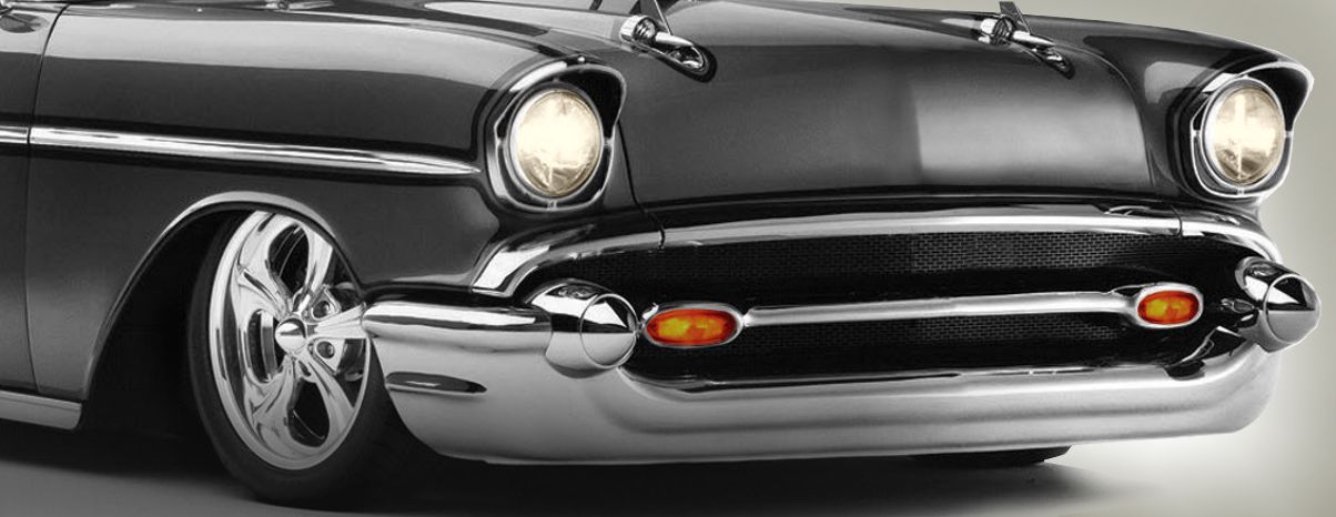57 Chevy Headlight Bezel Assembly *NEW* Pair 1957 Chevrolet