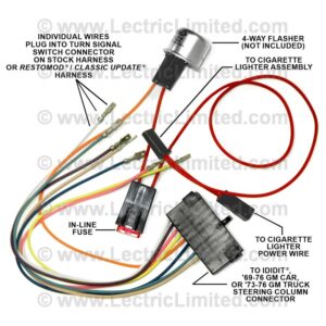STEERING COLUMN TURN SIGNAL SWITCH ADAPTER HARNESS