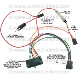 STEERING COLUMN TURN SIGNAL SWITCH ADAPTER HARNESS
