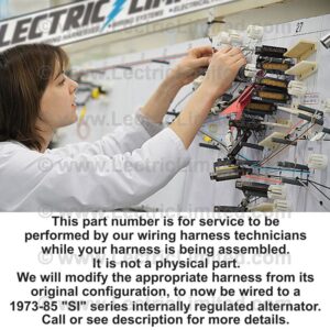 WIRE HARNESS MODIFICATION: CONVERSION TO 1973-1985 SI SERIES INTERNALLY REGULATED ALTERNATOR
