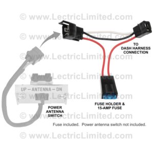 POWER ANTENNA FUSED JUMPER HARNESS
