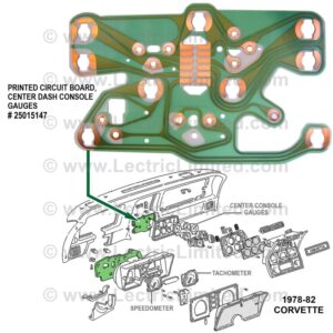PRINTED CIRCUIT BOARD: CENTER DASH CONSOLE GAUGES