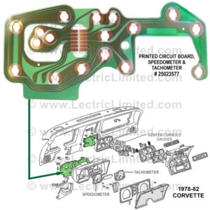 PRINTED CIRCUIT BOARD: SPEEDOMETER AND TACHOMETER