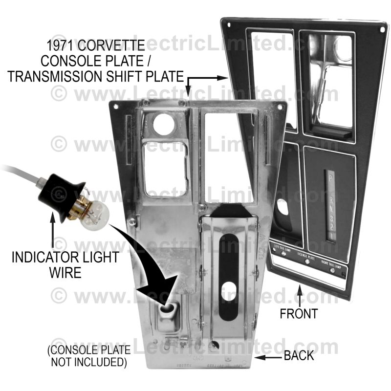 TRANSMISSION SHIFT PLATE INDICATOR LIGHT WIRE