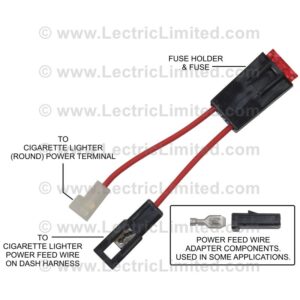 CIGARETTE LIGHTER FUSED ADAPTER WIRE